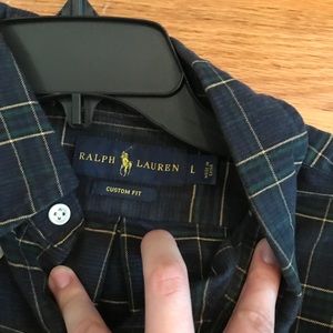 Ralph Lauren button down long sleeve shirt.